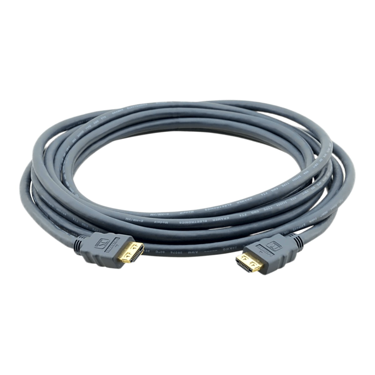 Cable HDMI Premium| Longitud 15.2 m | Alta Velocidad 18 Gbps | 1080p@60Hz (4:2:0) | Conectores Dorados 24K | K-Lock Resistentes | Triple Blindaje | Certificado Premium
