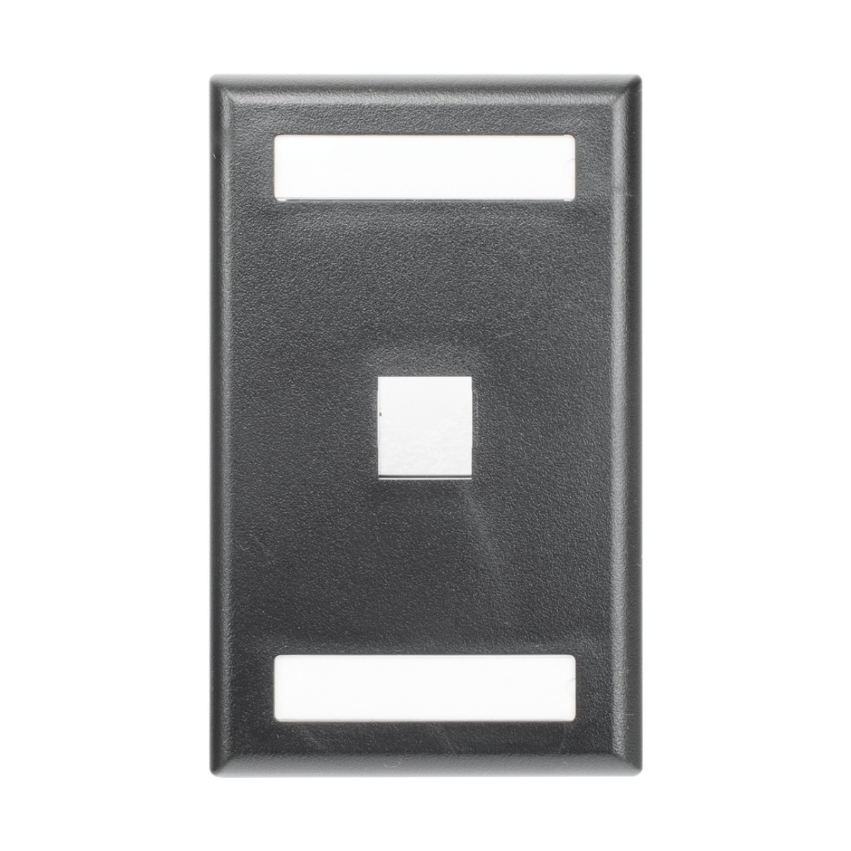 Placa de Pared Vertical, Salida Para 1 Puerto Keystone, Con Espacios Para Etiquetas, Color Negro