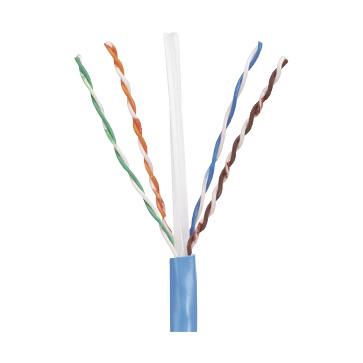 Bobina de Cable UTP 305 Metros (1000 Pies) de Cobre, PanNet, Azul, Categoría 5e (24 AWG), Riser (CMR), de 4 Pares