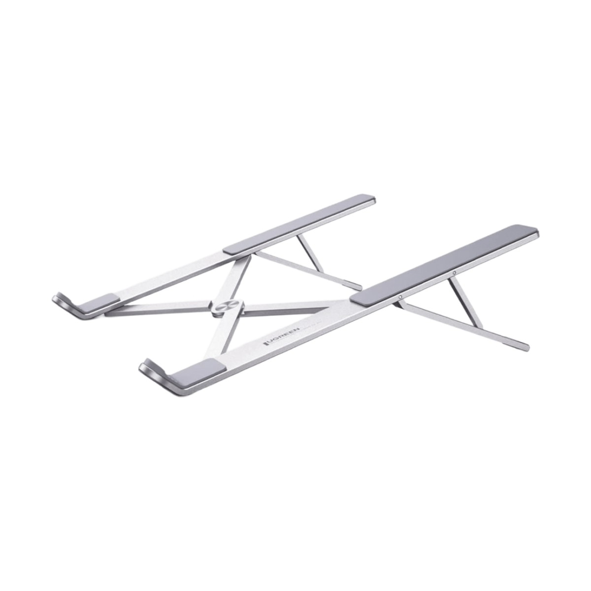 Soporte Portátil de Aluminio para Laptop / Amplia Compatibilidad de 11-17.3" / Ajuste de Altura 46.5 mm-136.5 mm / Capacidad de carga de 5 kg / Diseño Plegable / Material de Aleación de Aluminio + Silicona.