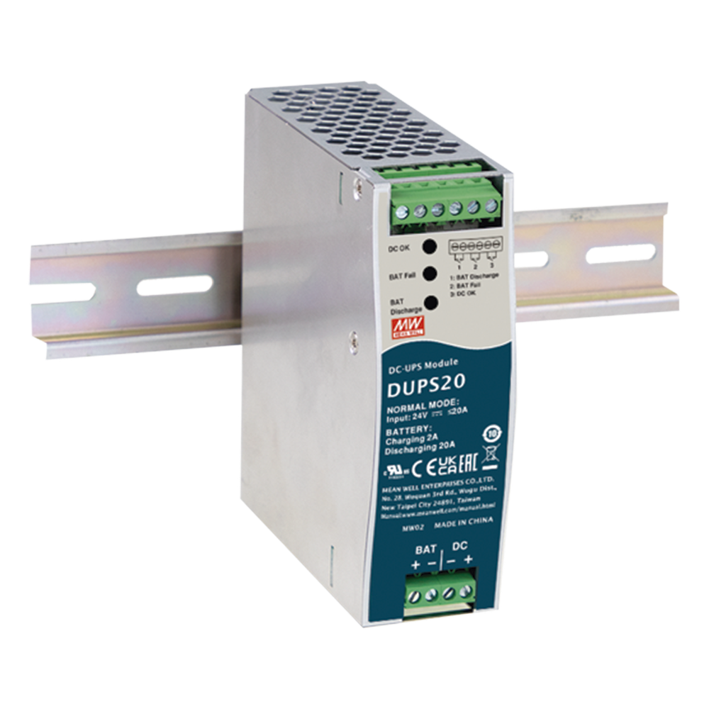 UPS CD / Salida 24 VDC 20 A / Riel DIN / Para Baterías de 4 a 135 Ah