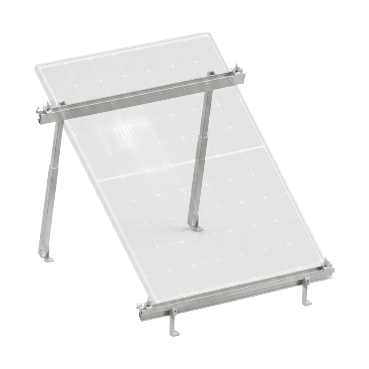 Montaje para Panel Solar, Riel "8" de 1400mm para Módulos con Espesor de 35mm, Velocidad de Viento Máx. 136km/h (20° a 45°)