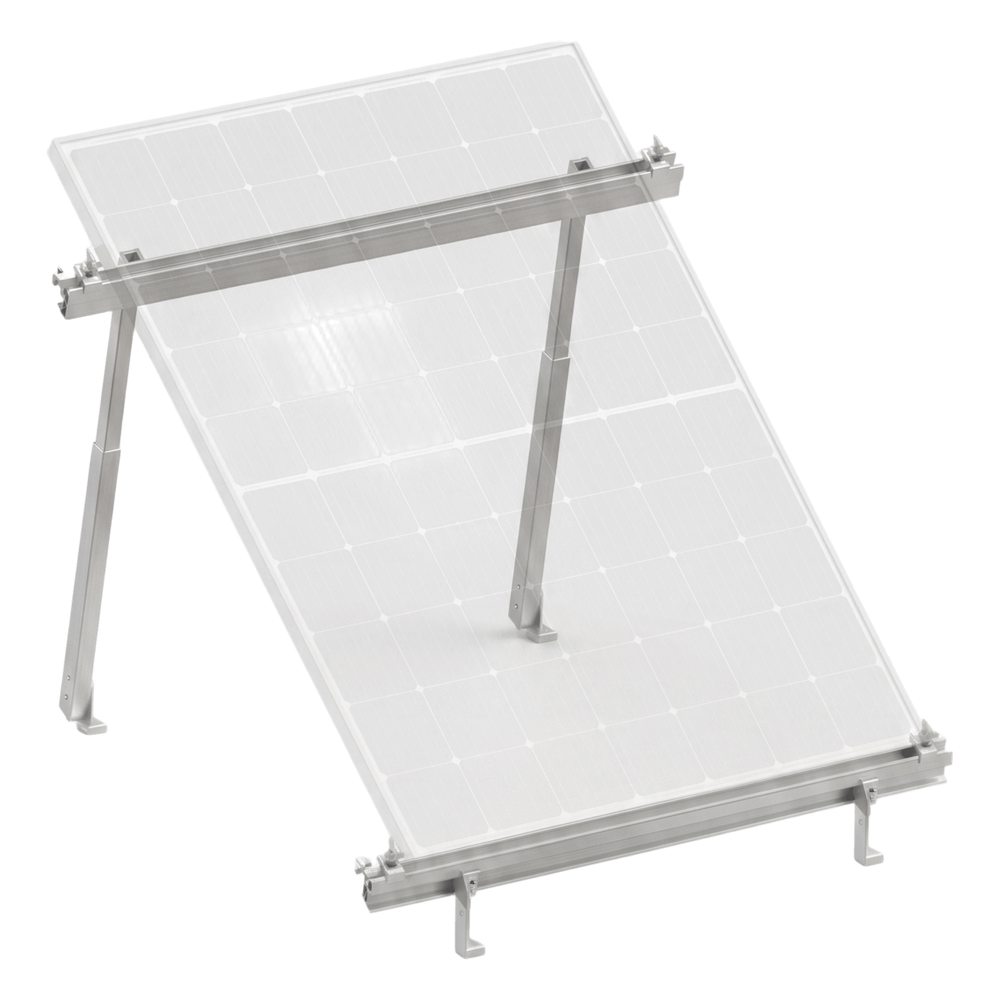 Montaje para Panel Solar, Riel "8" de 1400mm para Módulos con Espesor de 35mm, Velocidad de Viento Máx. 136km/h (20° a 45°)
