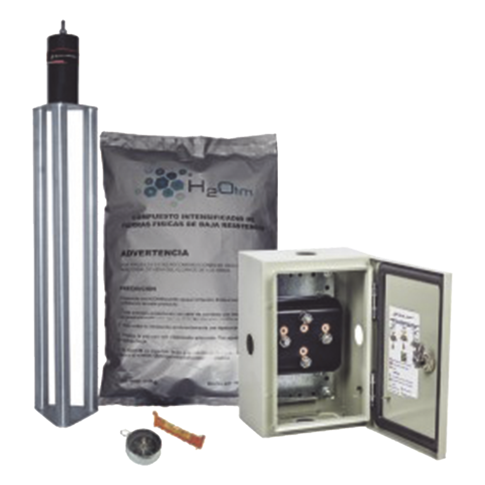 Electrodo para corriente máxima de70 Amp. de Acero Inoxidable con Filtro y Compuesto H2Ohm.