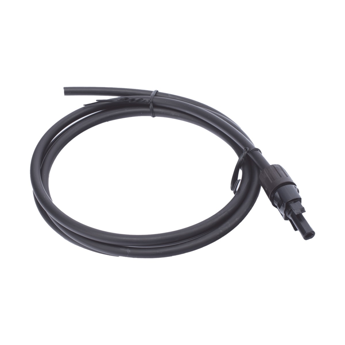 Cable Fotovoltaico 1.5 m, Negro, Calibre 10 AWG con Terminal MC4-H en un Extremo