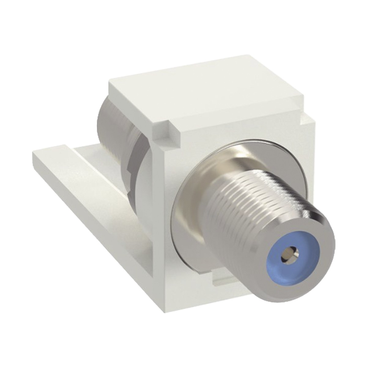 Módulo Acoplador Coaxial Tipo F, Mini-Com, de 75 Ohms, 3.0 GHz, Color Blanco