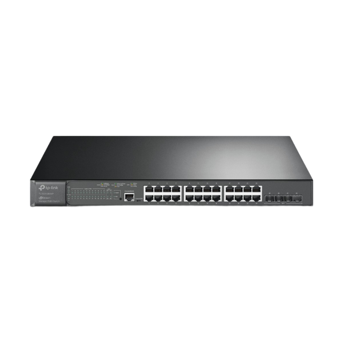 Switch L2+ Omada PoE+ / 24 Puertos PoE+ 10/100/1000 Mbps / 4 Puertos SFP+ 10G / 2 Puertos Consola (RJ45 y microUSB) / Administración Centralizada Omada o Stand-Alone / Multicast IGMP / Presupuesto PoE 384W / Montaje en Rack / (SG3428XMP)
