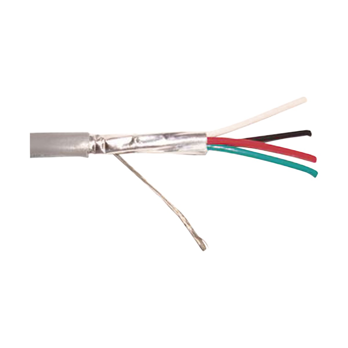 Bobina de 305 m (1000 ft) / Cable para Alarma 4x22 AWG / Blindado / CMR / Gris