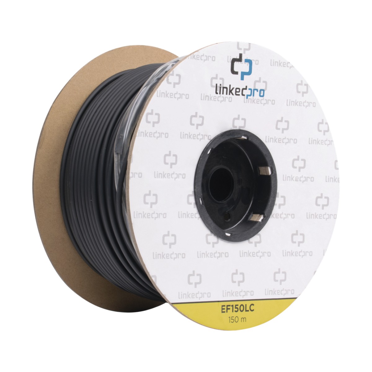 Carrete de Fibra Óptica Monomodo con Conectores LC-LC Duplex, Reforzada con Kevlar, de 150 Metros (492.13 Pies), Para Instalaciones Subterráneas por Tubería