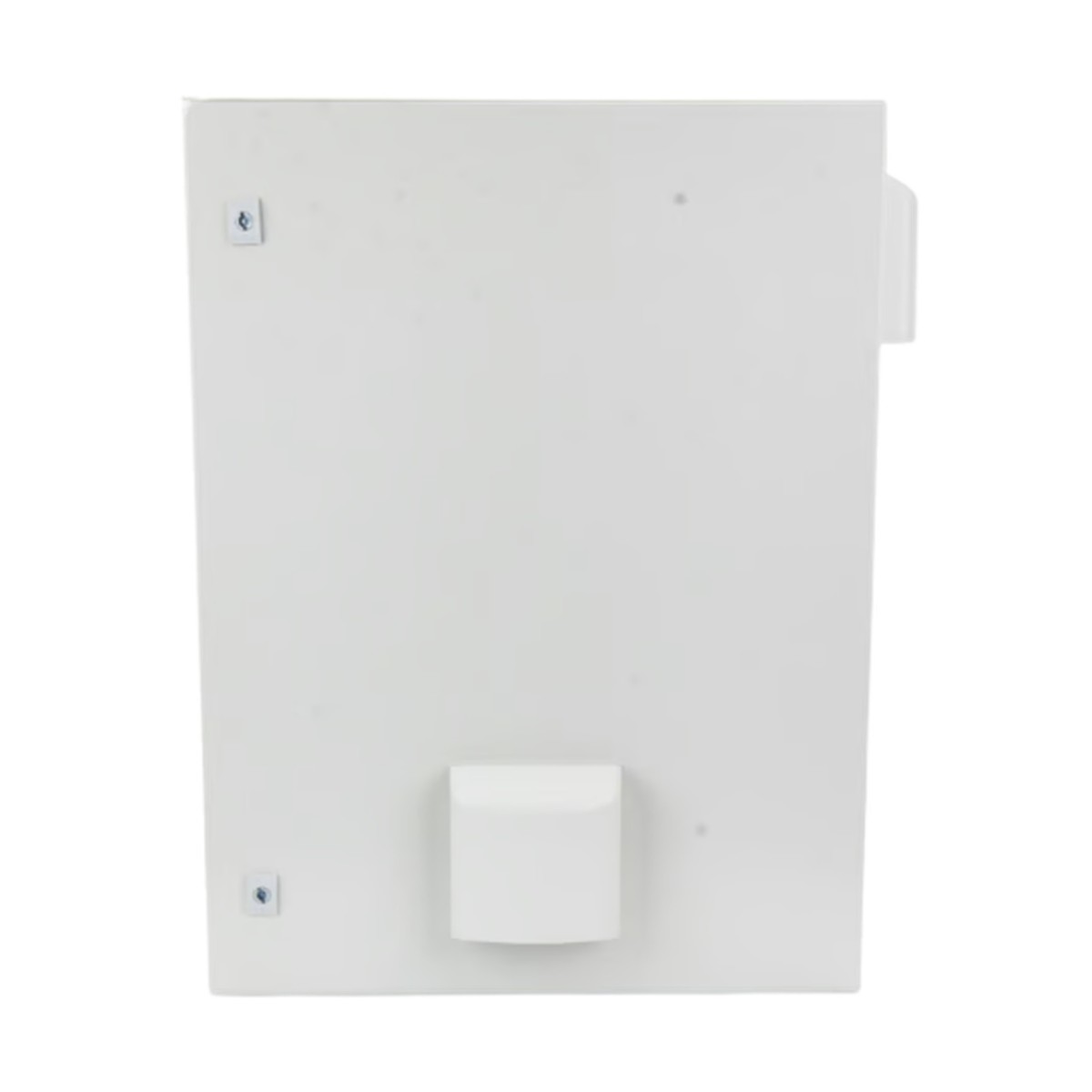 Gabinete Ventilado de Acero IP55 Uso en Exterior (500 x 700 x 250 mm) con Placa Trasera Interior Metálica y Compuerta Inferior Atornillable. Incluye Ventilador, Ventilas, filtros, Chapas y Llave T.