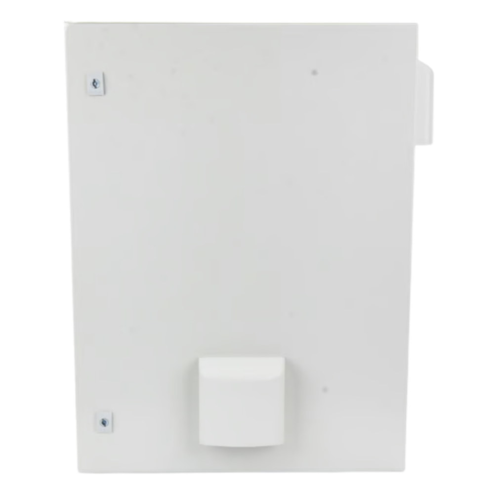 Gabinete Ventilado de Acero IP55 Uso en Exterior (500 x 700 x 250 mm) con Placa Trasera Interior Metálica y Compuerta Inferior Atornillable. Incluye Ventilador, Ventilas, filtros, Chapas y Llave T.