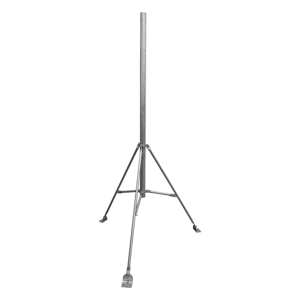 Tripie de con tubo de 2" para alcanzar 3 metros. Acero Galvanizado en Caliente.