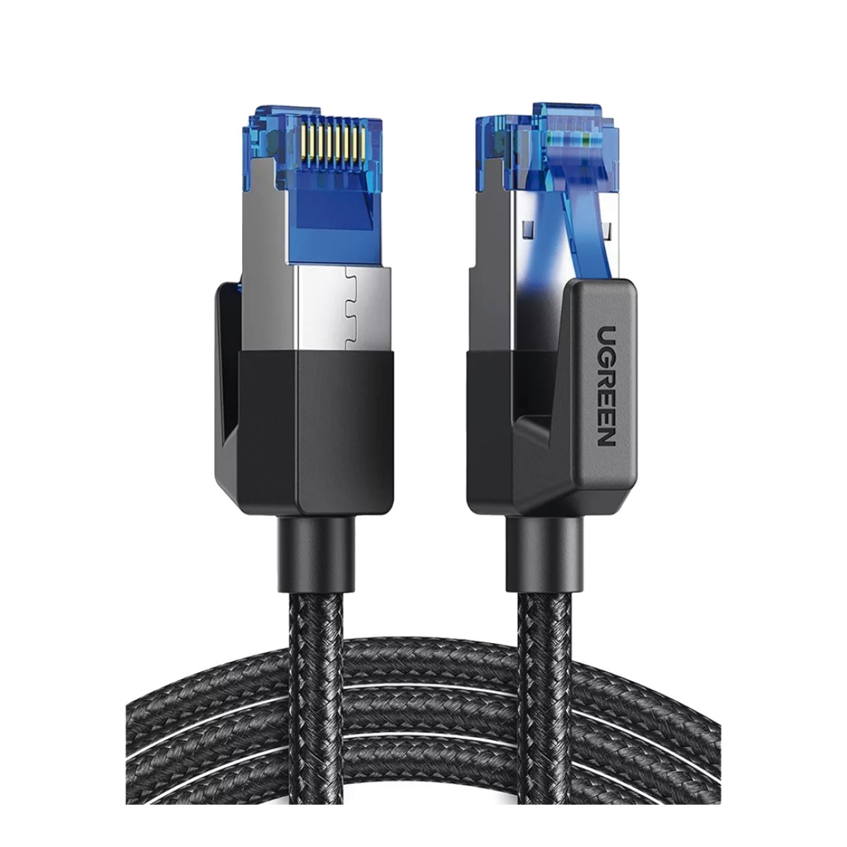 Cable Ethernet Cat8 CLASS F/FTP Redondo con Malla de Nylon 1 Metro (3.28 Pies)