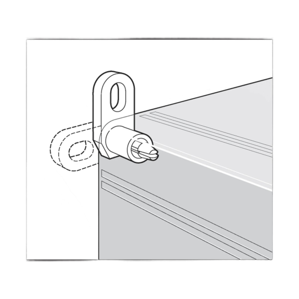 Soporte de Montaje de Pared / Para Gabinetes QLine I / Policarbonato / 4 Soportes + 4 Tornillos M3 Autorroscantes / RAL 7035 / Instalación en Campo