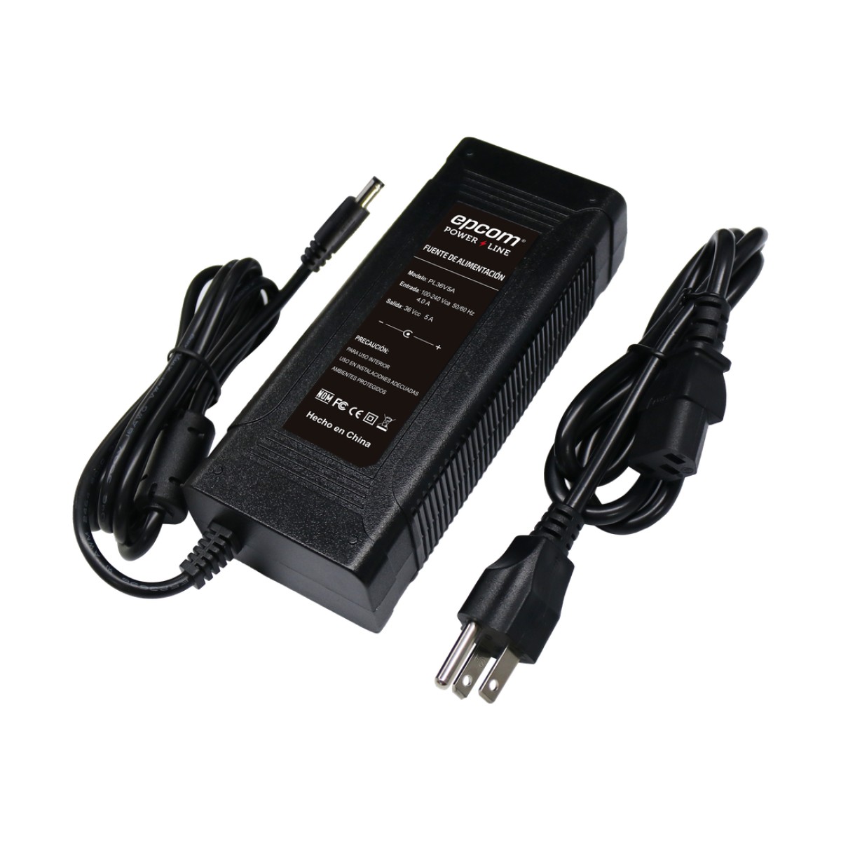 Fuente de poder / 36 Vcc Regulados / 5 Amp / Voltaje de Entrada de 100 - 240 VCA