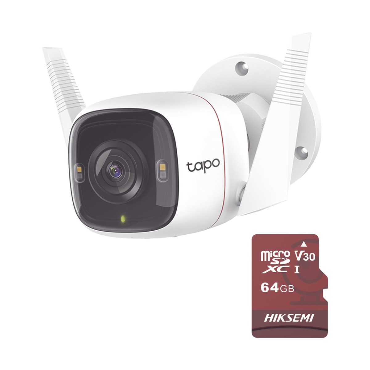 Kit de Cámara IP Wi-Fi / Incluye 1 Pieza Modelo TAPO-C320WS  /  Utiliza La App Tapo / 1 Memoria Micro SD Modelo Mod  HS-TF-E1/64G