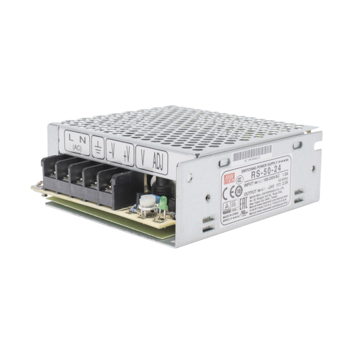 Fuente de Poder Industrial Conmutada 50W de Potencia, 24Vcc, 2.2A