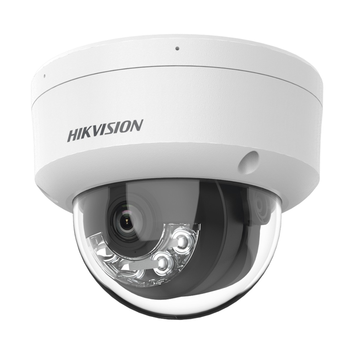 Domo IP 4 Megapixel / Lente 2.8 mm / Dual Light (30 mts IR + 30 mts Luz Blanca) / Micrófono Integrado / Antivandálico IK08 / Motion Detection 2.0 / Exterior IP67 / H.265 / PoE / ONVIF / Micro SD