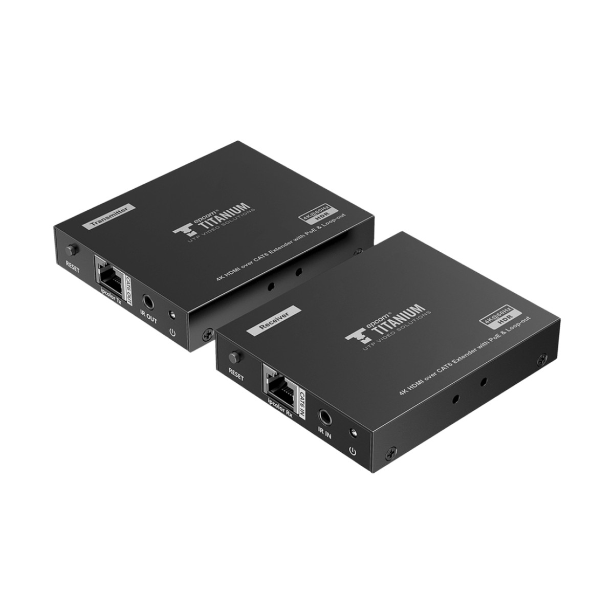 Kit Extensor HDMI para distancias de 70 metros / Resolución 4K x 2K@ 60 Hz/ Cat 6, 6a y 7 / IPCOLOR / CERO LATENCIA / SIN COMPRIMIR / Salida Loop / Control IR  / Salida de audio de 3.5mm / PoC