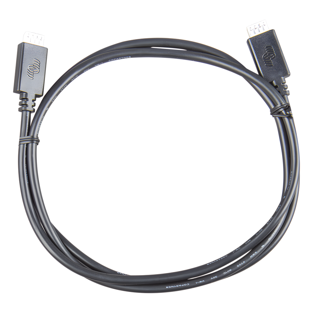 Cable de Comunicación  VE.Direct a VE.Direct para controladores Victron de 0.9 m