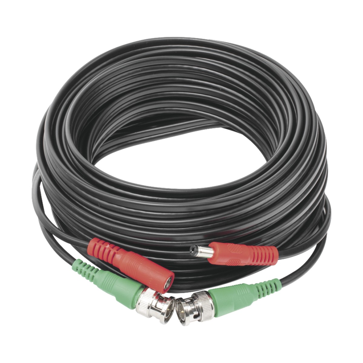Cable Coaxial (BNC RG59) + Alimentación / SIAMES / 10 Metros (32.81 Pies) / Aleación Cobre + Aluminio CCA / Para Cámaras 4K / Uso Interior y Exterior