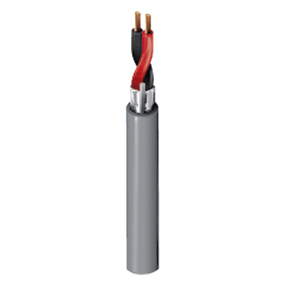 Bobina de 305 m (1000 ft) / Cable para Alarma 2x16 AWG / Blindado / Riser / Gris