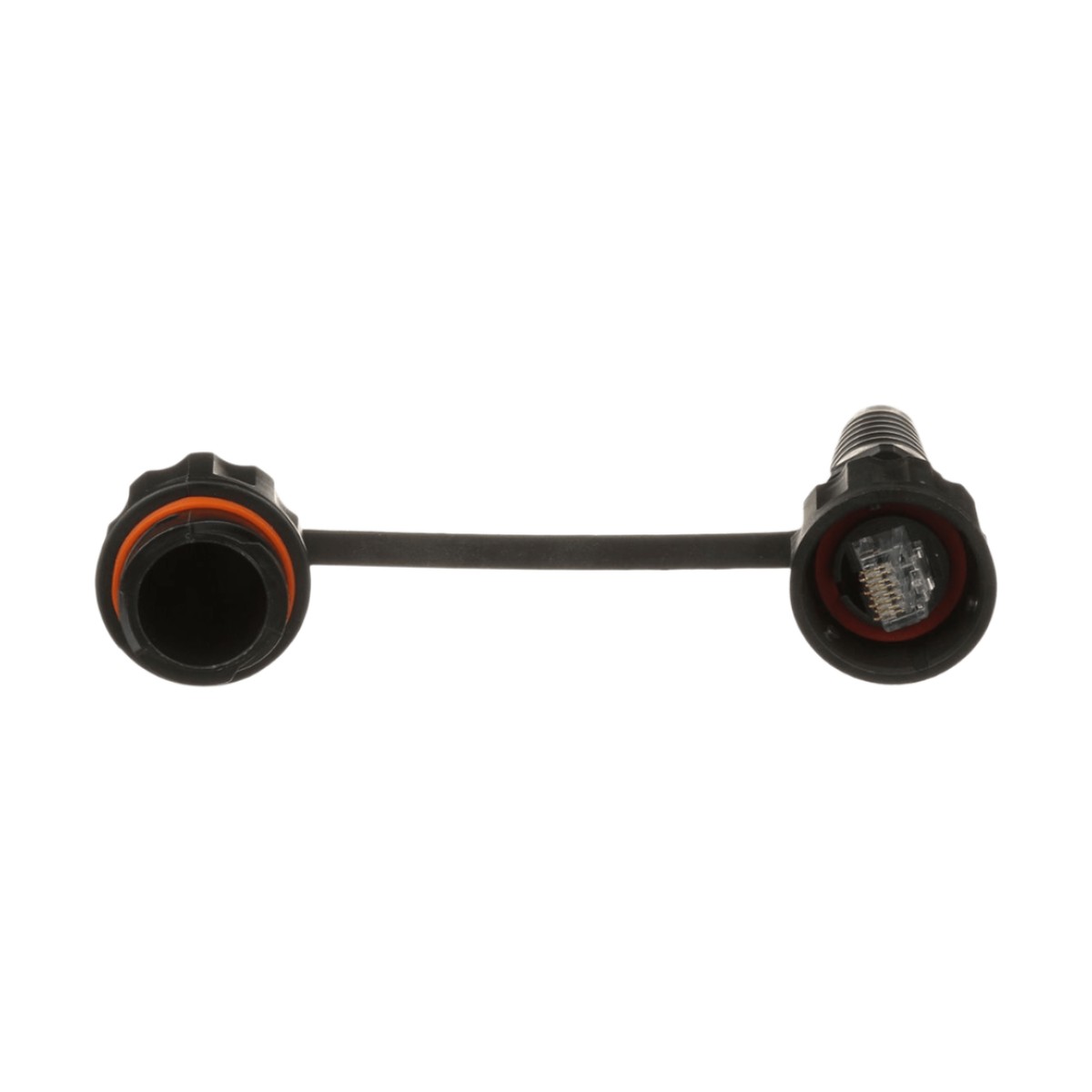 Conector Plug RJ45 de Uso Industrial, Categoría 5e, 24AWG, con Tapa Protectora, Protección IP67