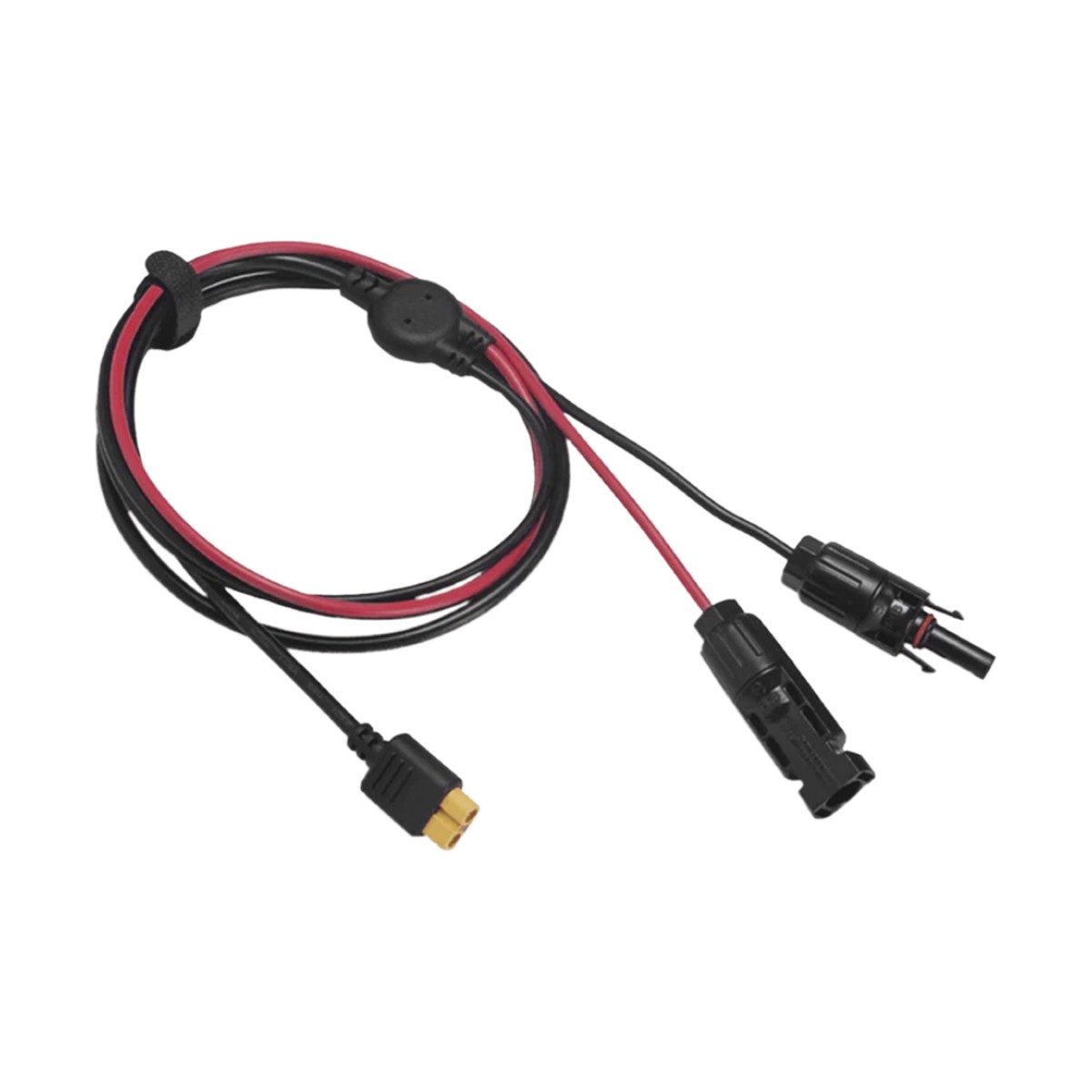 Cable 2.5 m, Negro, Calibre 12 AWG con Terminales MC4 Macho y Hebra para Terminal XT60