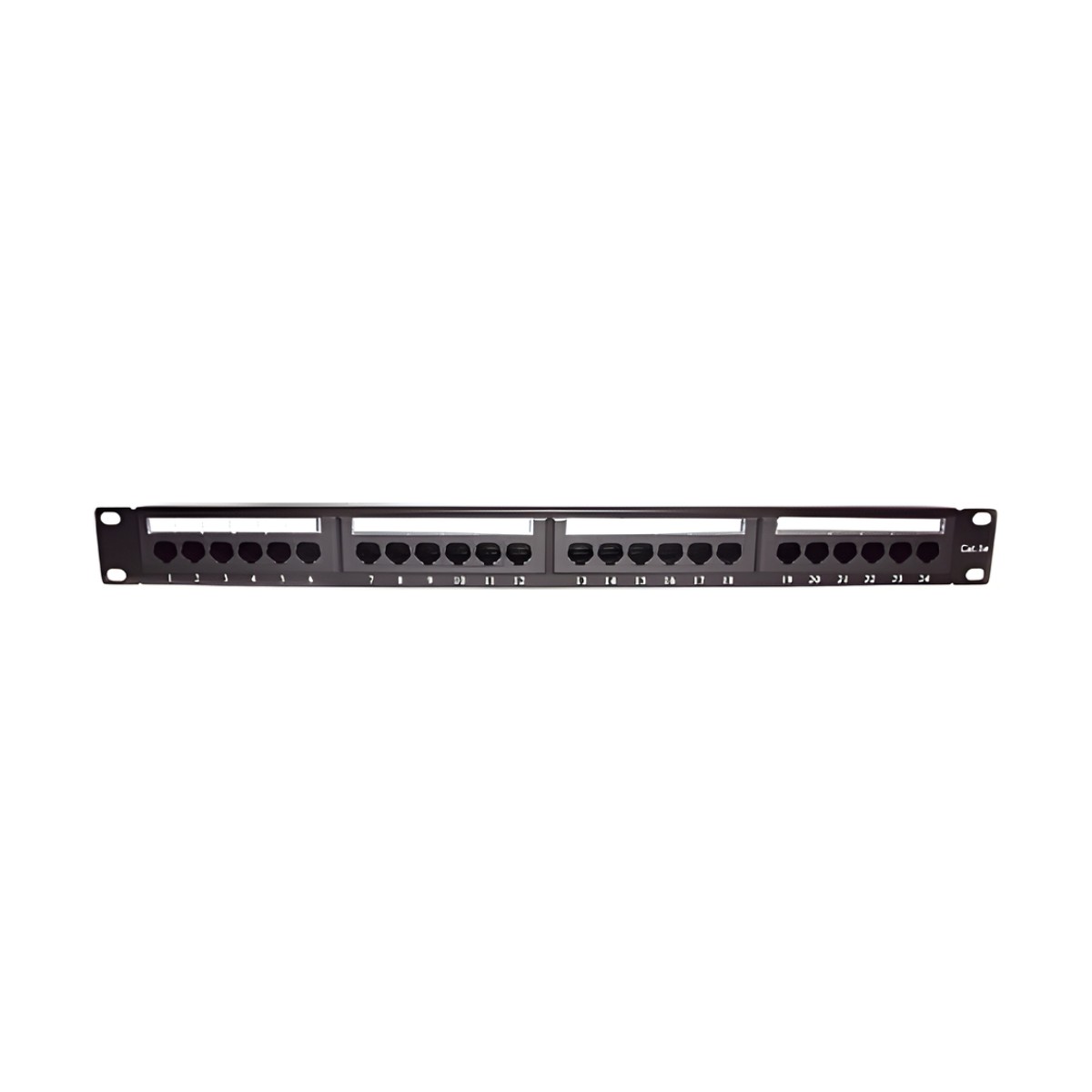 Panel de Parcheo de Impacto (110) UTP de 24 Puertos Cat5e, 19 Pulgadas con Barra para Organizar Cable