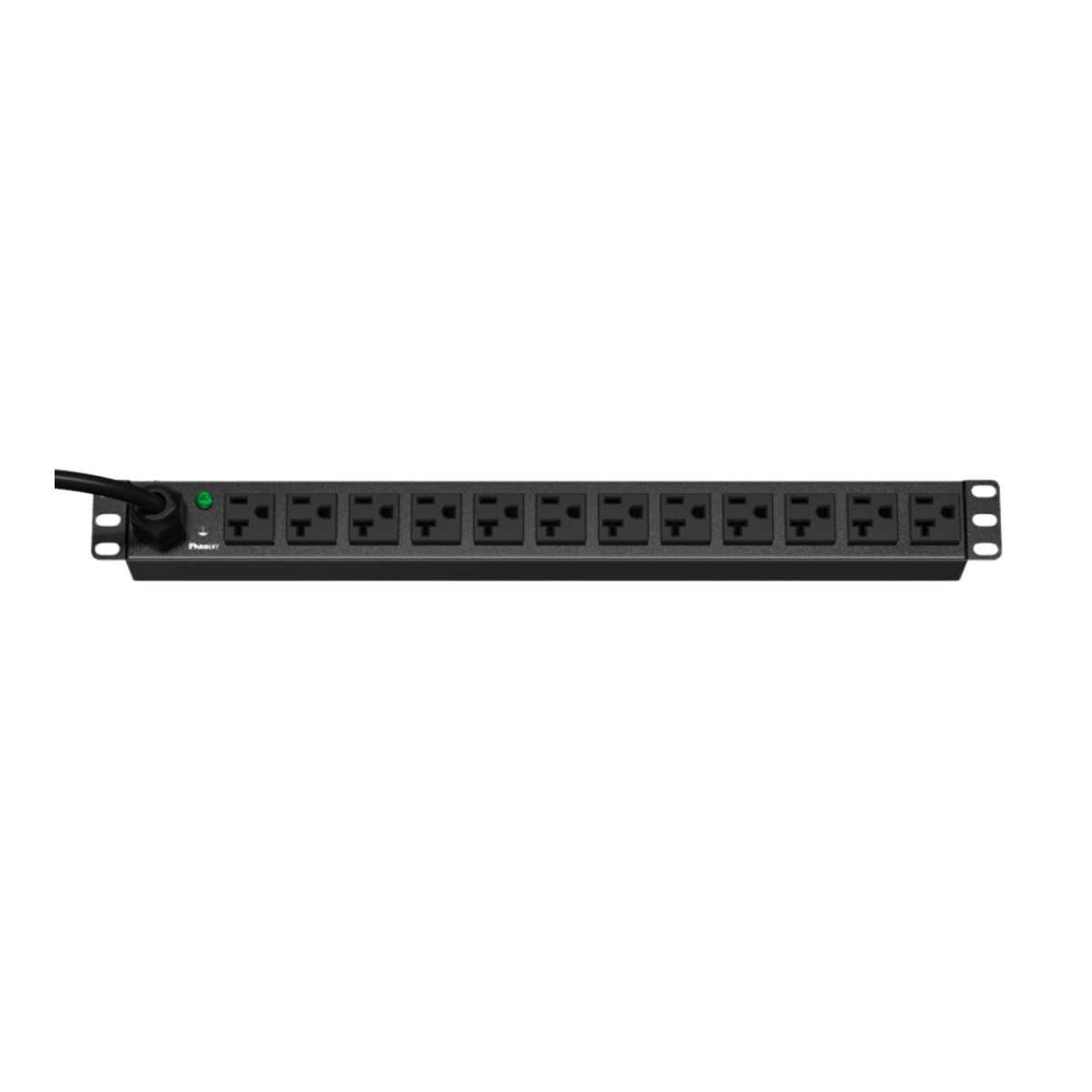 PDU ES2P Básico para Distribución de Energía, Enchufe de Entrada NEMA L5-20P, Con 12 Contactos NEMA 5-20R, Instalación Horizontal de 19in, 1UR, 20 Amp, 120 Vca