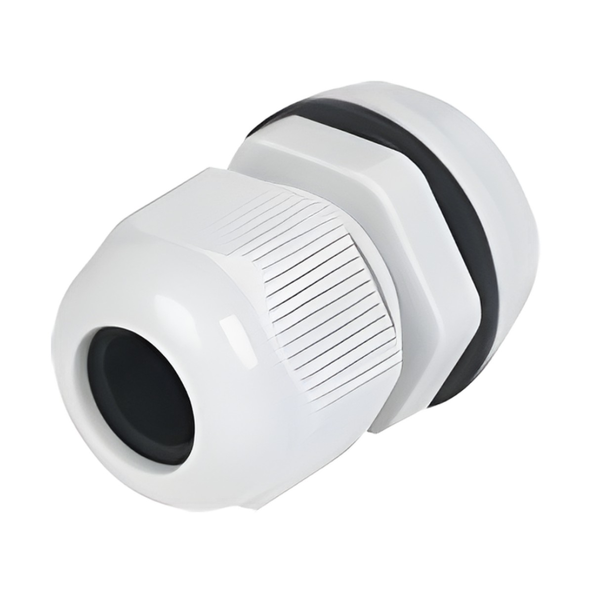 Conector Plástico Tipo Glándula para Cable de 12 a 15 mm de Diámetro.