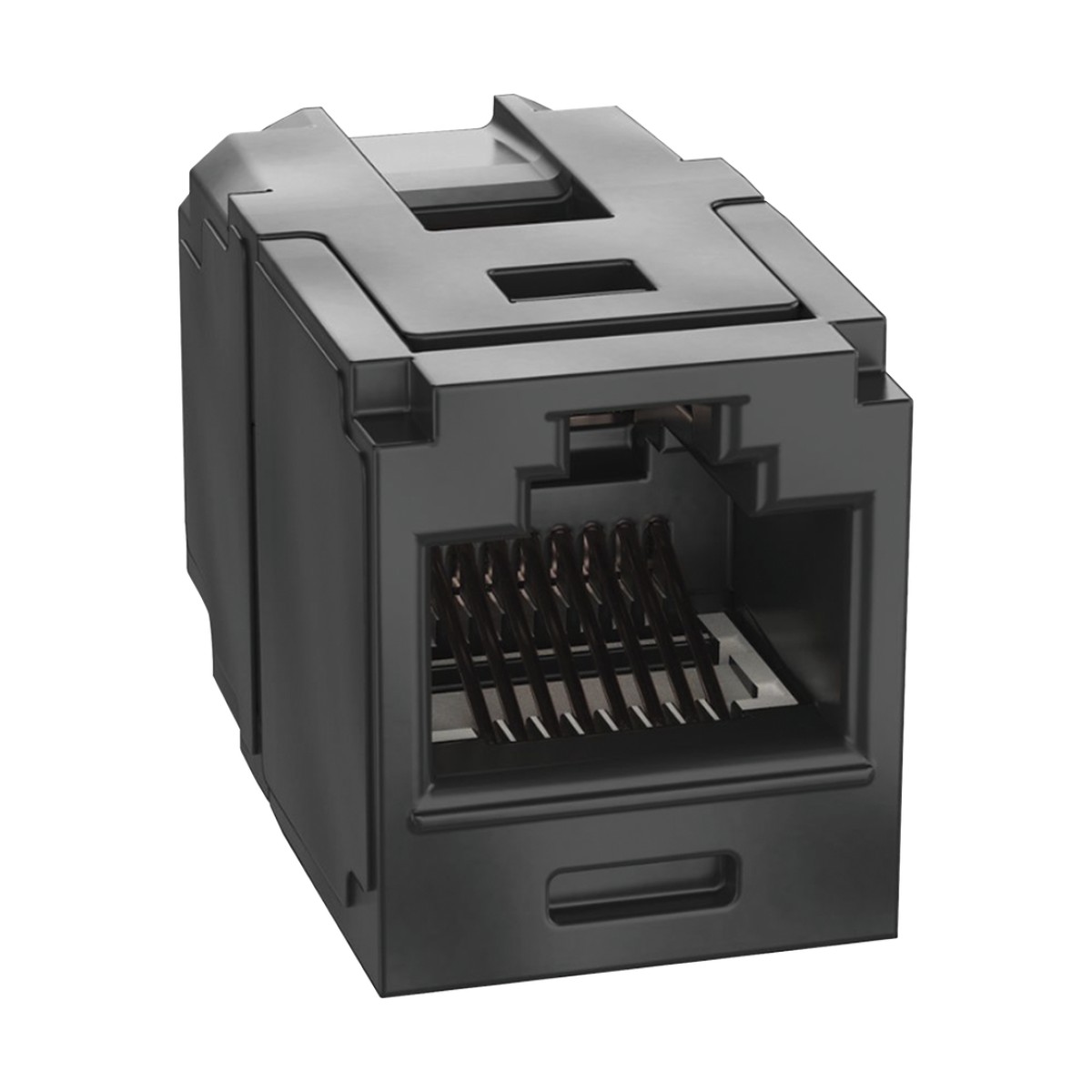 Módulo Acoplador RJ45 a RJ45, Mini-Com, Categoría 6A, Color Negro