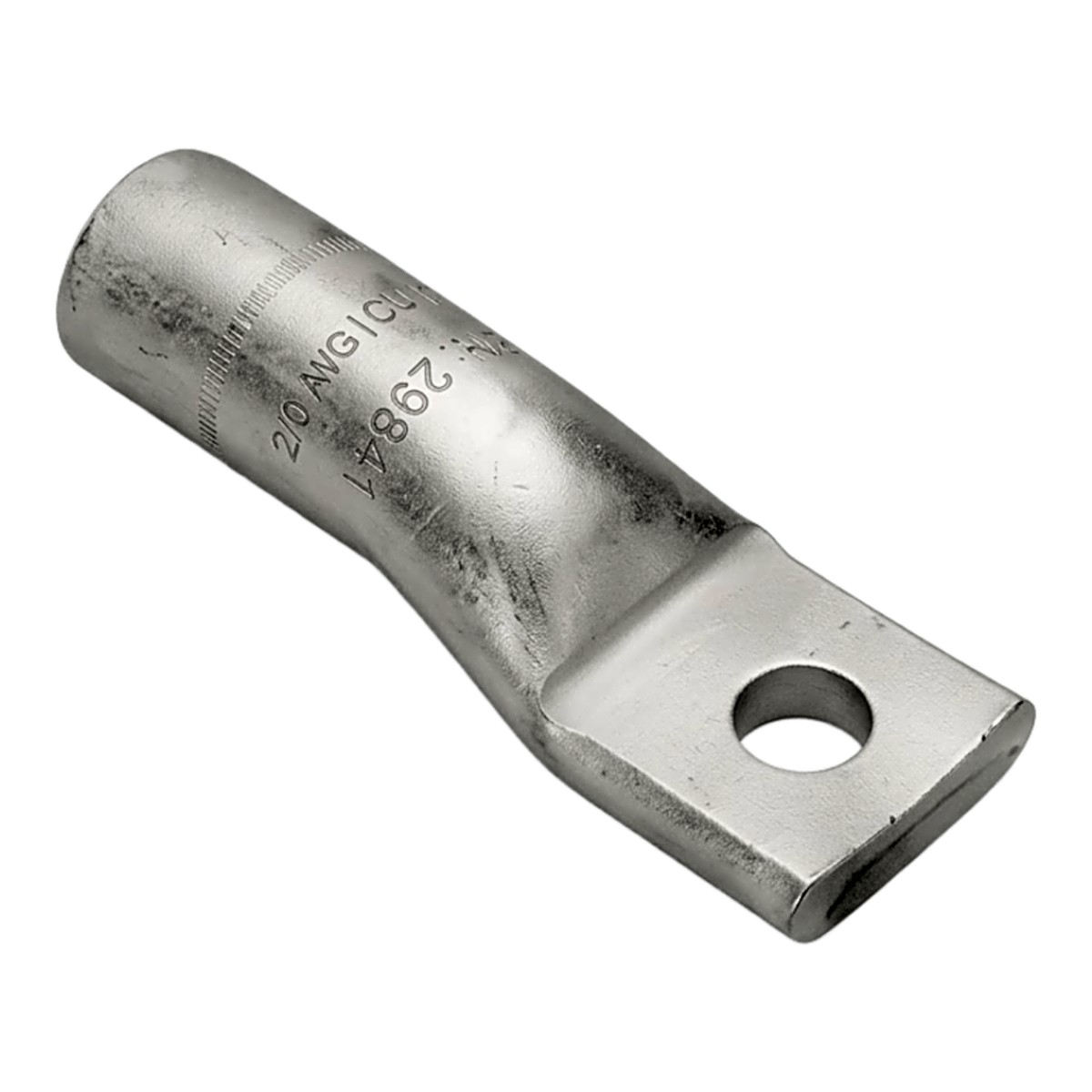 Terminal de Compresión de Aluminio para Cable 4/0 AWG / 1 Orificio para Perno de 1/2" (12.7 mm) / AL9CU / 35 kV / HYLUG™ / Relleno con Inhibidor de Óxido.