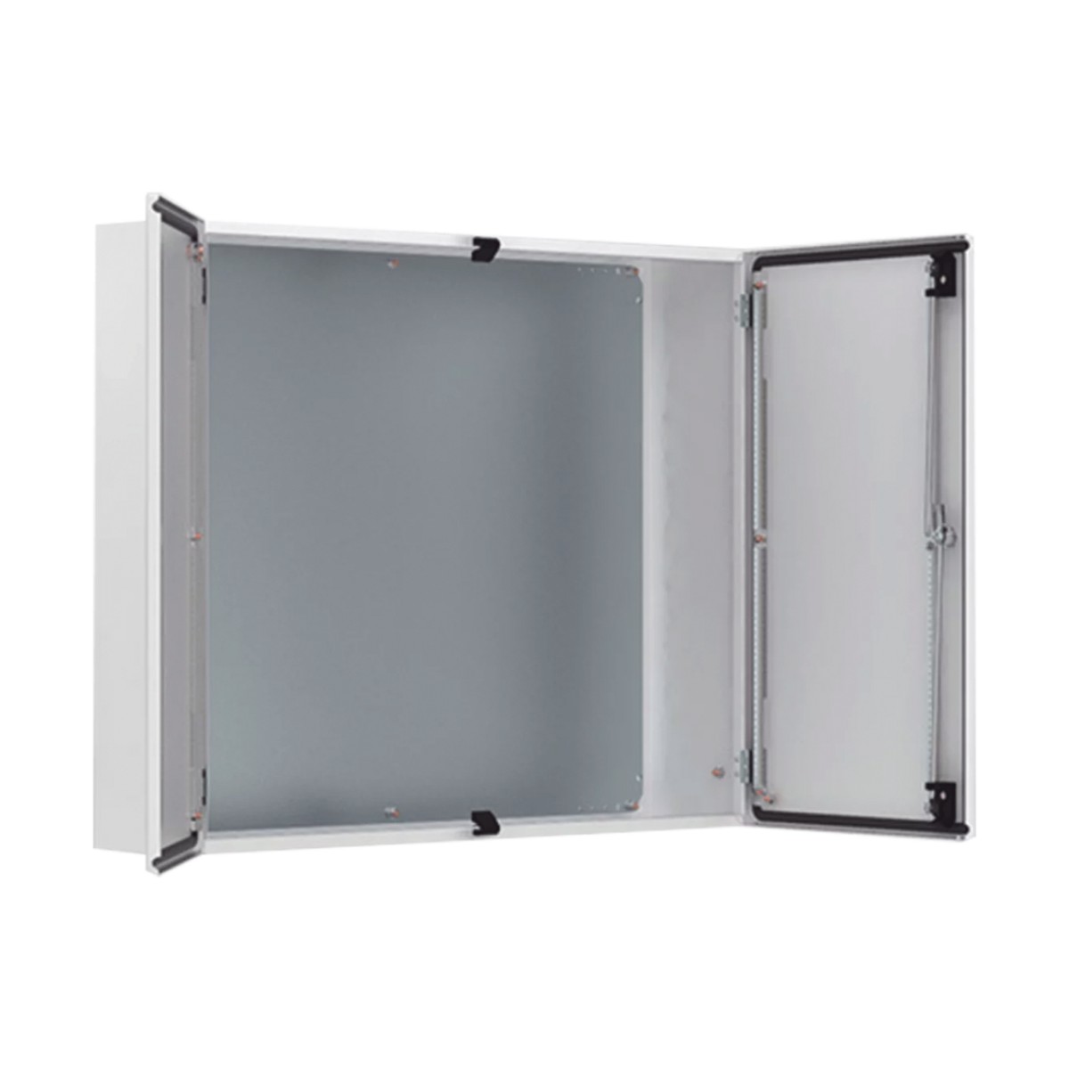 Gabinete de Doble Puerta MAD / 800 x 1200 x 300 mm (31.5 x 47.24 x 11.81 in) / NEMA Tipo 12 / IP55 / IK10 / Acero Dulce / Placa de Montaje Incluida / Gris Claro RAL 7035