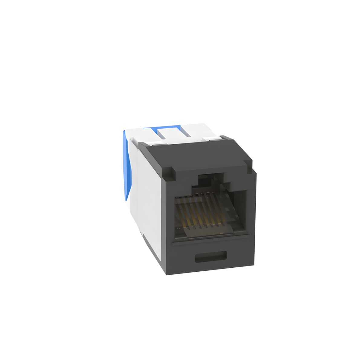 Conector Jack RJ45 Estilo TG, Mini-Com, Categoría 6A, Con Gel Resistente a la Corrosión, de 8 Posiciones y 8 Cables, Color Negro