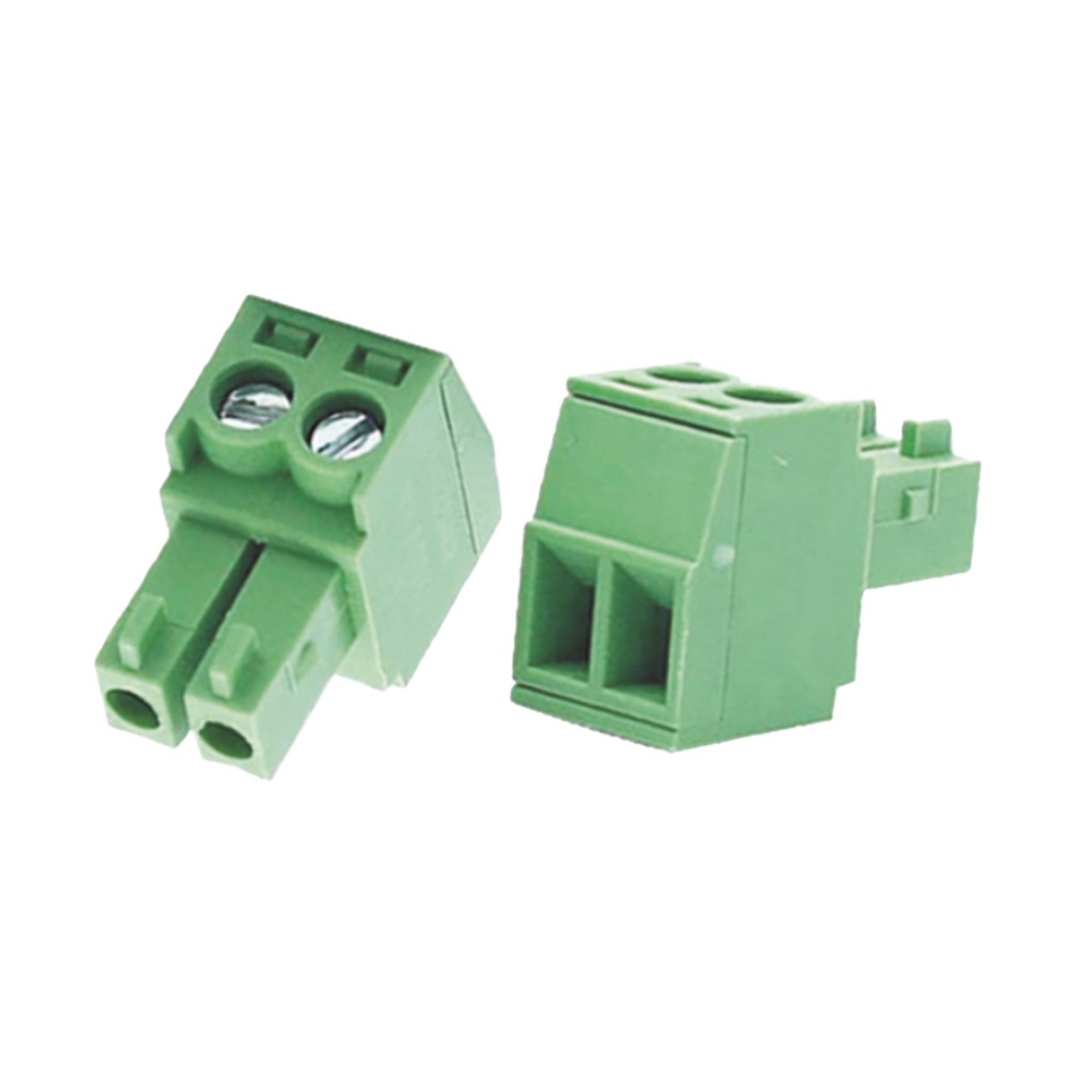 Bornera Verde Conector Macho de 3.5 mm para Paneles de Acceso, Cámaras, Múltiples Dispositivos/ 2 Tornillos