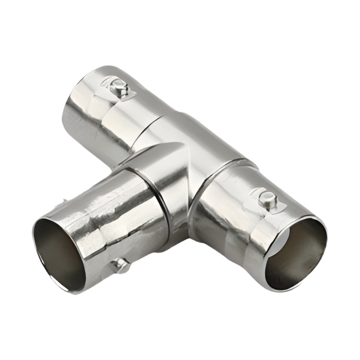 Adaptador en T para 75 Ohm de triple conectores BNC Hembras, Níquel/ Oro/ Teflón.