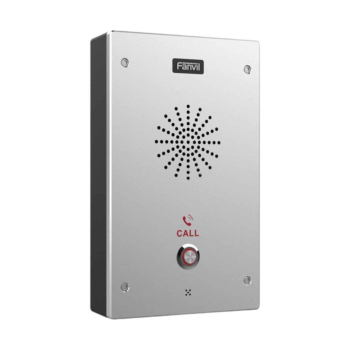 Intercomunicador IP, 2 líneas SIP, 2 relevadores con botón para llamada, anti-vandálico, IP65 e IK10, PoE