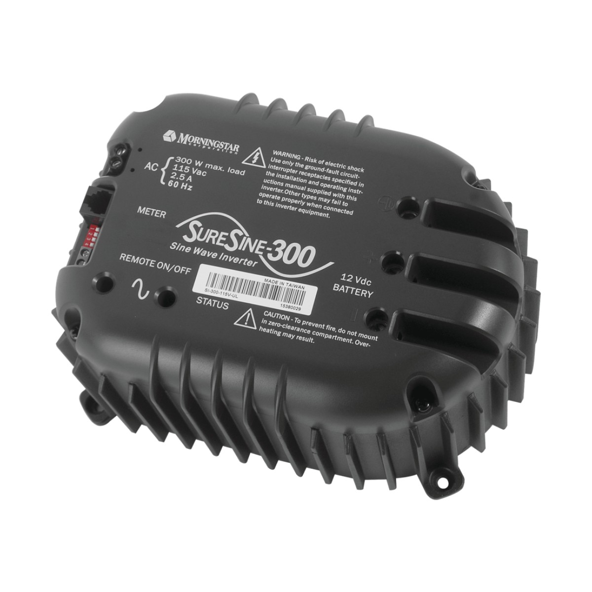 Inversor de Onda Sinusoidal Pura SureSine 300 W / 12 VCC a 110 VCA / 85-90% Eficiencia / Uso Industrial / Certificación UL