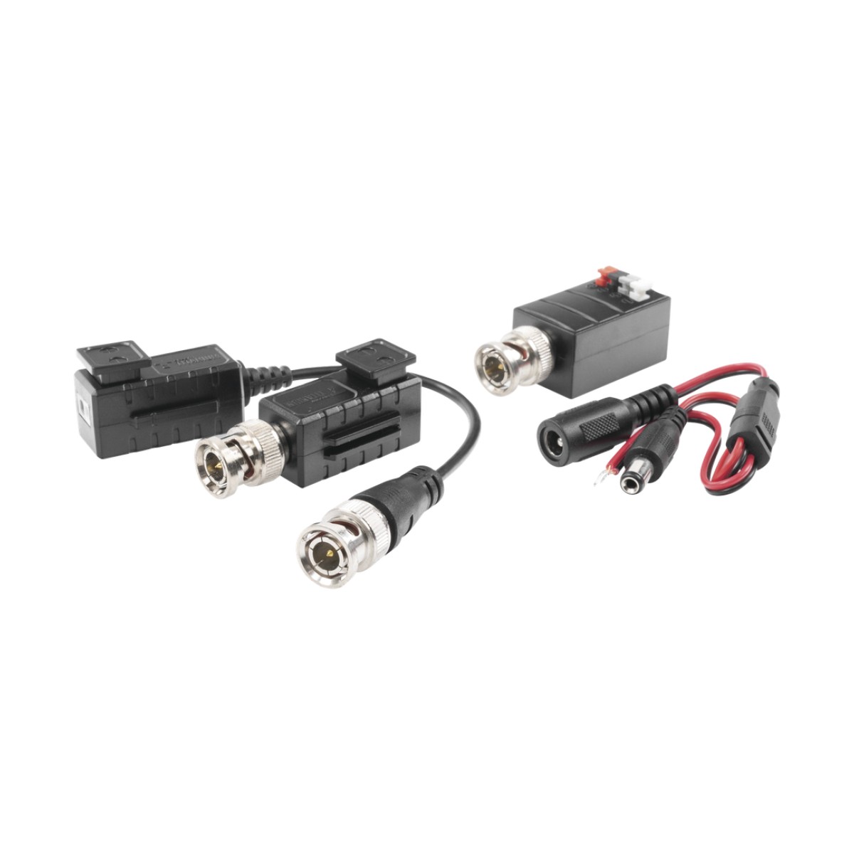 Kit de TRANSCEPTORES DE VIDEO DE LARGO ALCANCE / 320 Metros / Resolución 720P y 1080P / Cat 5e/6 / Compatible con cámaras HD-TVI/CVI/AHD/CVBS / Alimente solo el Receptor / Protección Interconstruida contra sobretensión.