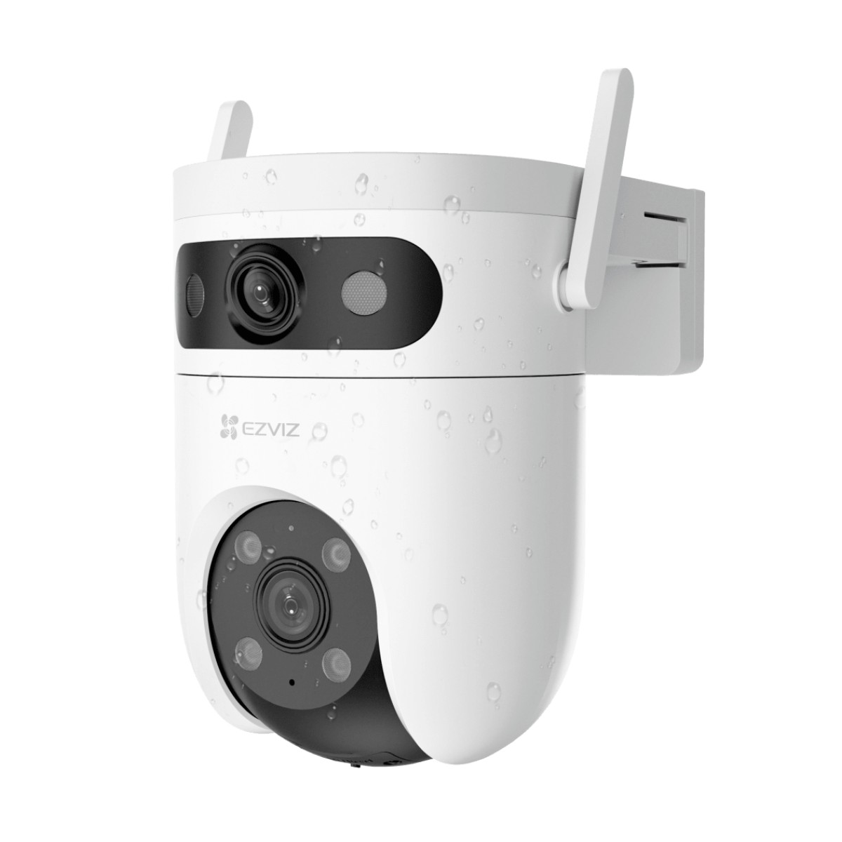 Cámara IP WiFi 6 (Doble Banda 2.4 GHz y 5 GHz) PT Dual-Lente / 3K (5mp + 5mp) / Visión Nocturna Color Hasta 40m / Detección IA Humano-Vehículo / Seguimiento Automático / Defensa Activa con Sirena y Luz Estroboscóp