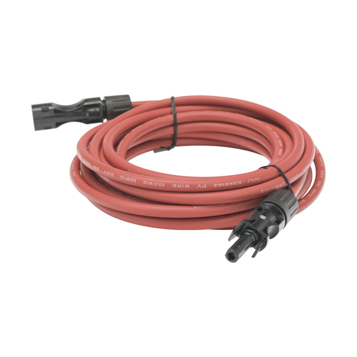 Cable Fotovoltaico, 2.5 m, Rojo, Calibre 10 AWG con Terminal MC4-M en Ambos Extremos