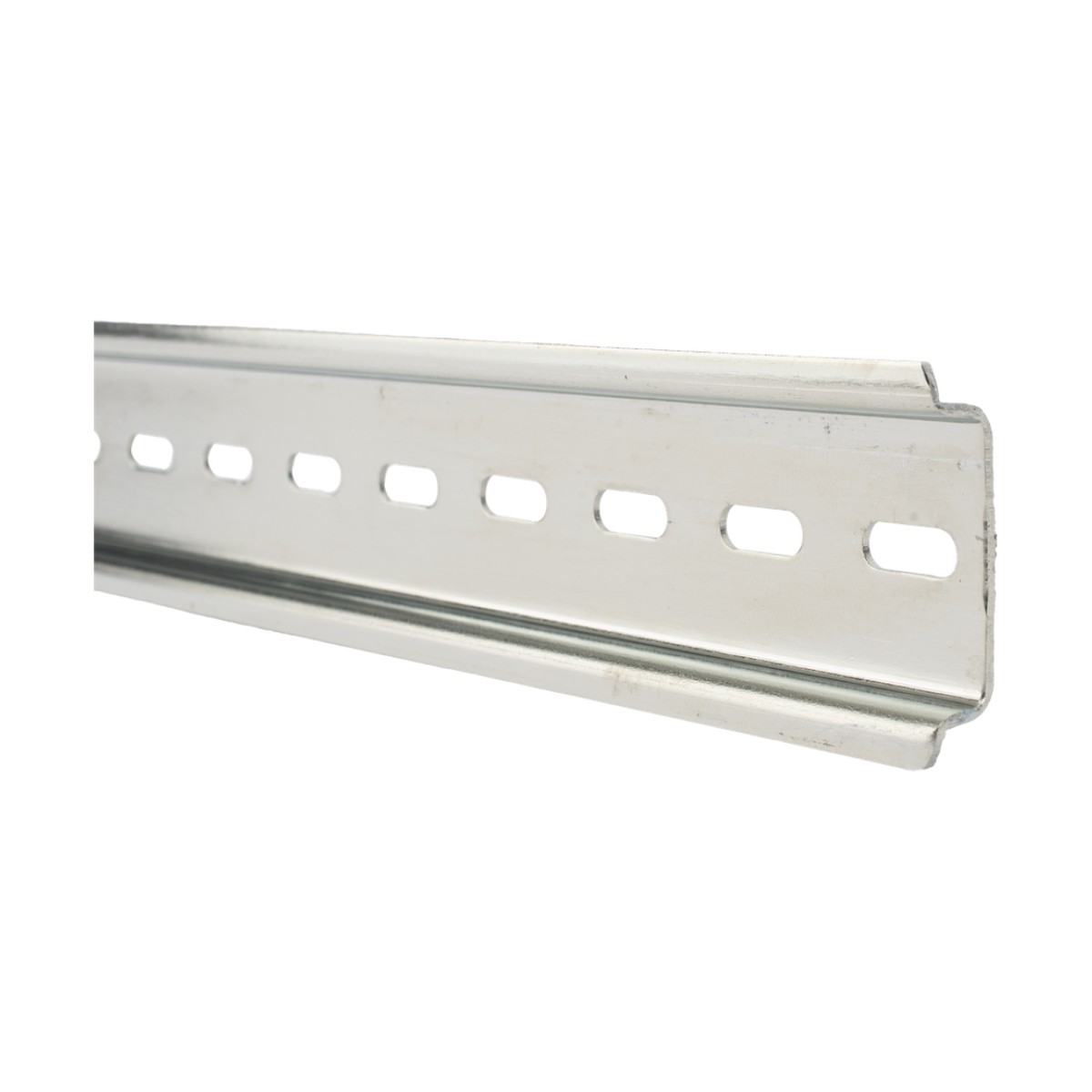 4 Rieles DIN Estándar de 35 mm Ranurado / 25 cm de longitud / Fabricado en Acero