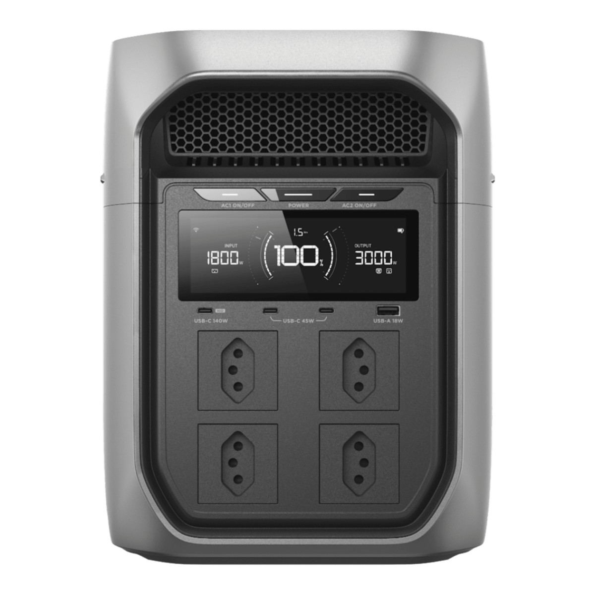 Estación de Energía Portátil EcoFlow DELTA 3 MAX PLUS, 2048Wh, Batería LiFePO4, Salida 3000W (Surge 3800W)