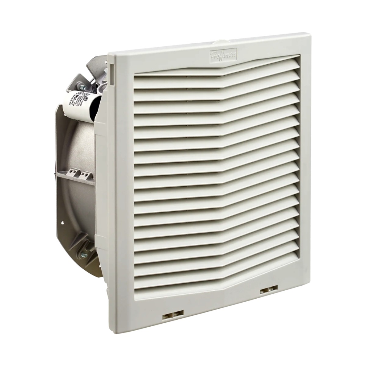 Ventilador Con Filtro de Montaje Lateral HF13, Con Flujo de Aire de 395 CFM, 115 Vca, Color Gris Claro