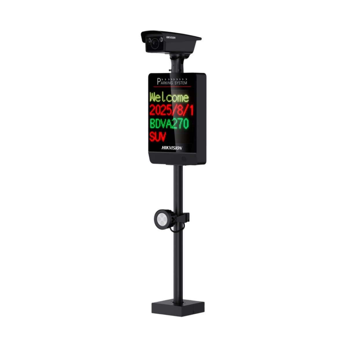 Kit ANPR 4MP / Reconocimiento de Matrículas / Cámara 2688×1520 / Pantalla LED Integrada / Luz Complementaria 20 m (65.6 ft) / Control de Barrera