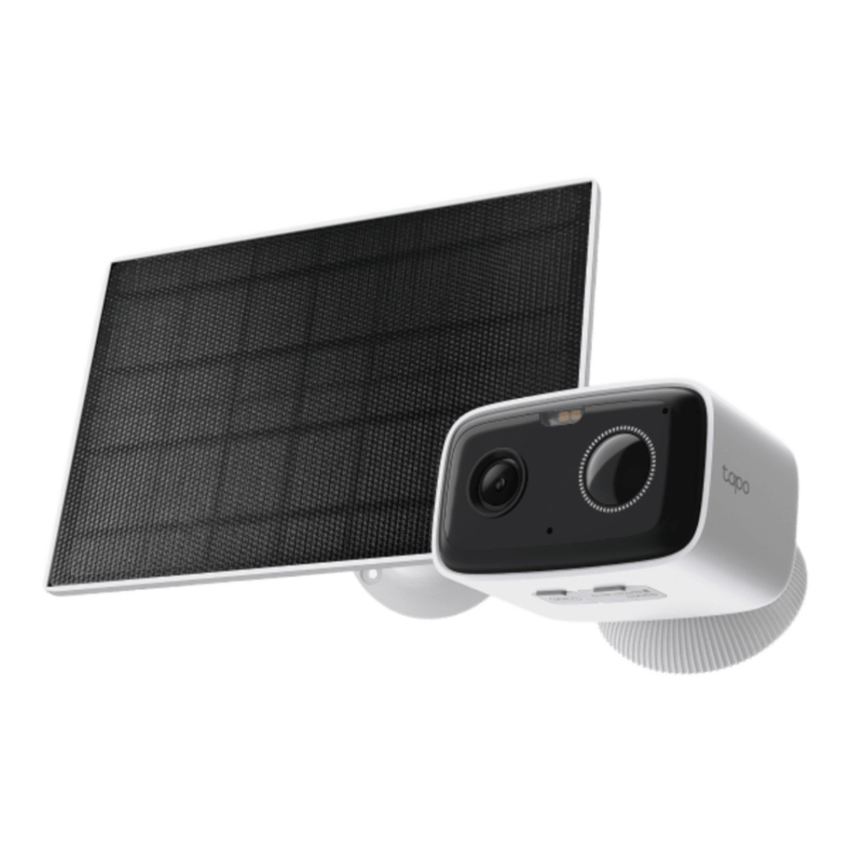 Kit Cámara de Seguridad Solar / 1080P Full HD / Batería Recargable 5,200 mAh / Autonomía 180 Días / Panel Solar con Cable 1 m (3.28 ft) / Visión Nocturna a Color / Detección de Personas por IA / Sirena 70 dBA / IP