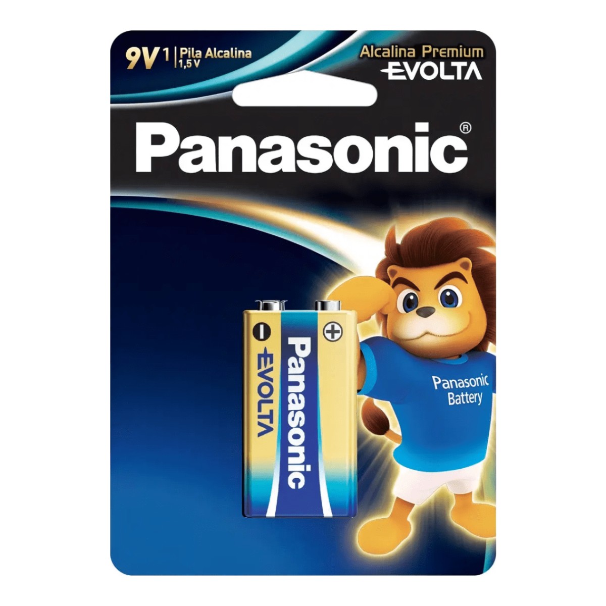 Batería Alcalina 9V / Panasonic Evolta 6LR61EGL / Alta Densidad / Anti-Leak / Blíster Individual
