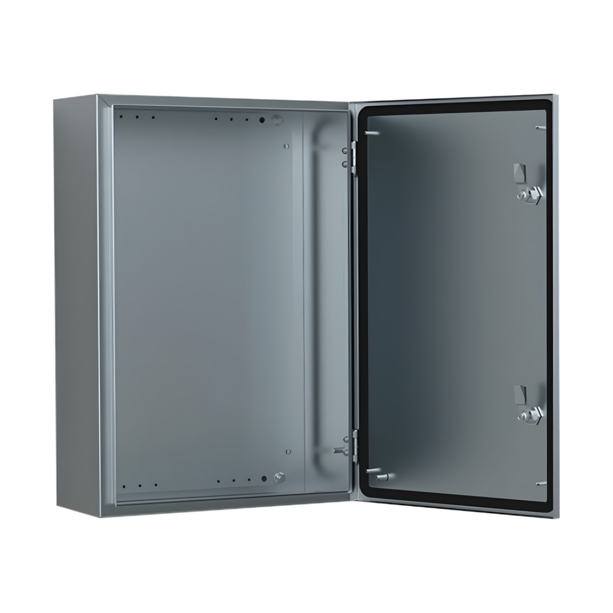 Gabinete de Acero Inoxidable 304L ASR IP66 240x240x150 mm (9.4 x 9.4 x 5.9 in) / 2 Cerraduras / Montaje Placa 2 mm