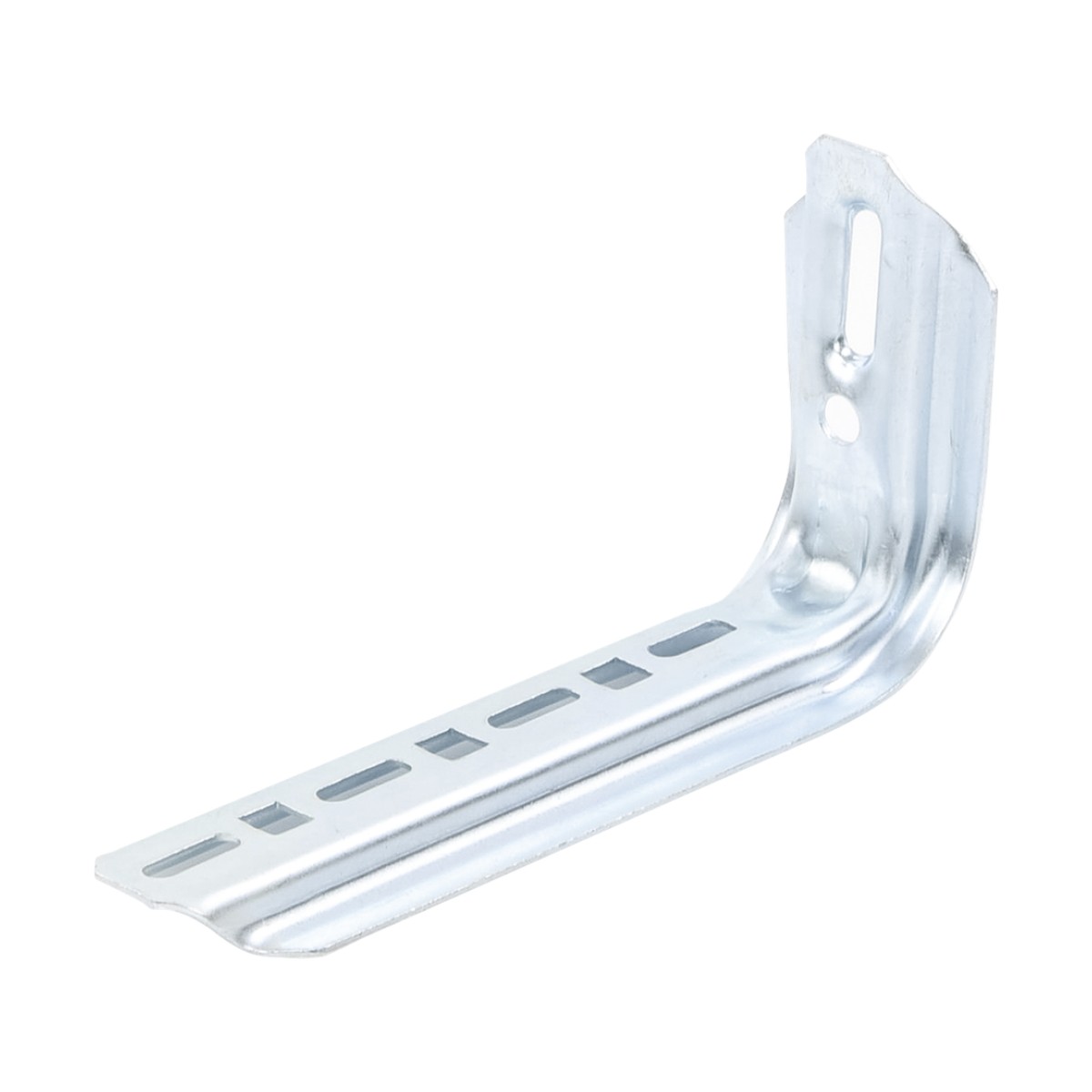 Ménsula omega tipo L inteligente, 210mm de ancho, con acabado Electro Zinc